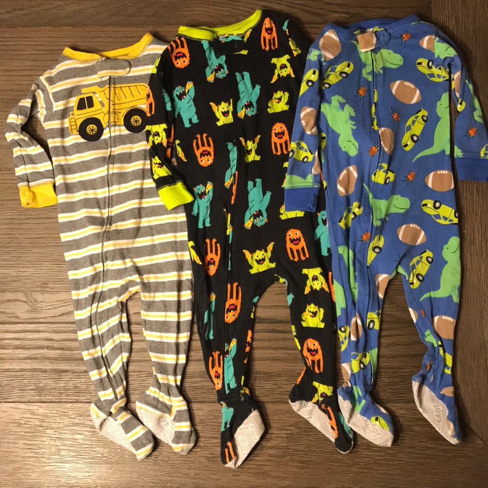Baby’s 3-Pack Full Length Footie Pajamas